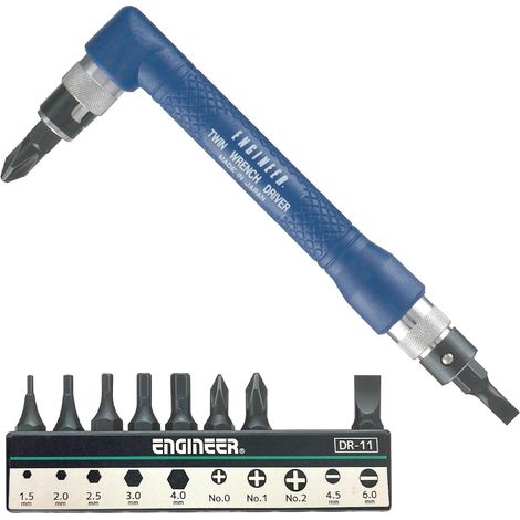 double ended twin wrench screwdriver (driver) with bits, Japanese quality. Engineer dr-07 (1/4)