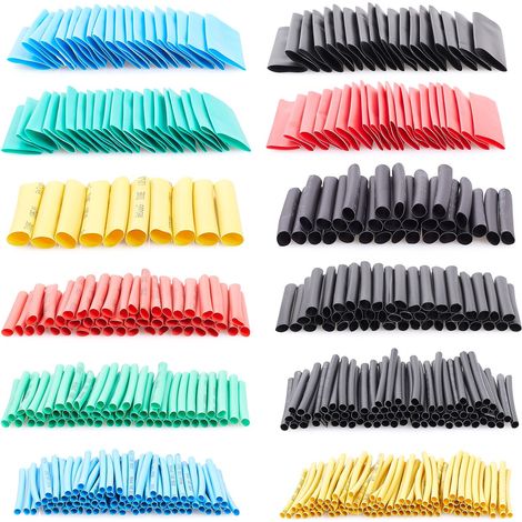 Set di guaine termorestringenti, 5 colori / 8 misure, 510 pezzi.