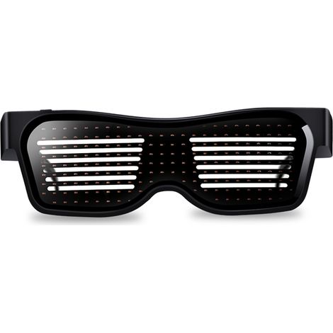 LED-Leuchtbrille, USB-aufladbar & kabellos mit blinkender LED-Anzeige, leuchtende Brille für Weihnachtsfeiern, Bars, Raves und Festivals, App-Steuerung (1/5)