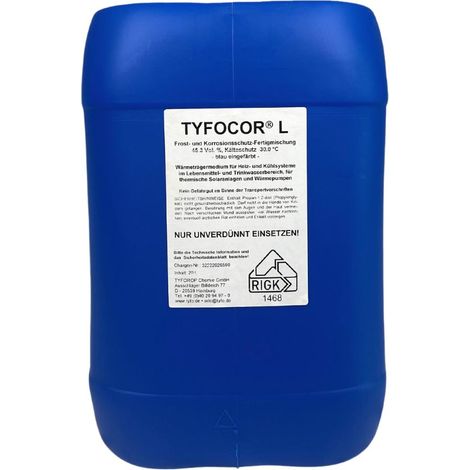 Tyfocor Wärmeträgerflüssigkeit Typ L Flachkollektoren Fertiggemisch 20 L Solar