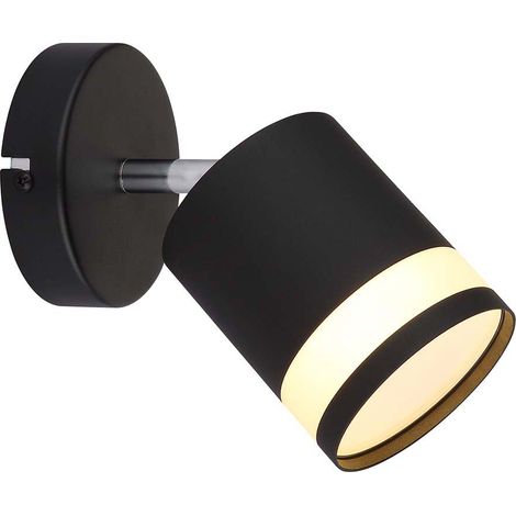 Wandleuchte Wandlampe Schlafzimmerlampe schwarz opal verstellbar 1 flammig LED