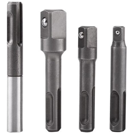 BUNTHAUS 4Pcs 1/4\" 3/8\" 1/2\" Porte Douilles à Bille Porte Douilles de Vissage SDS SDS-Plus Magnétique Extension Tournevis