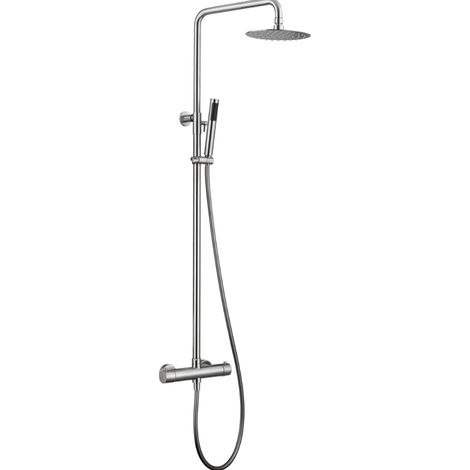 Ensemble de barre de douche extensible thermostatique Colonne - Douches extérieures/intérieures en acier inoxydable S.304. couleur Acier inoxydable (1/5)