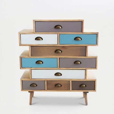 Cómoda moderna de madera con 10 cajones Kingston (1/5)