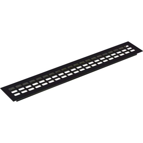 vasalat Griglia di ventilazione per frigorifero, 800 x 60 mm, pannello di ventilazione a innesto, anche per armadi e porte, in alluminio anodizzato nero