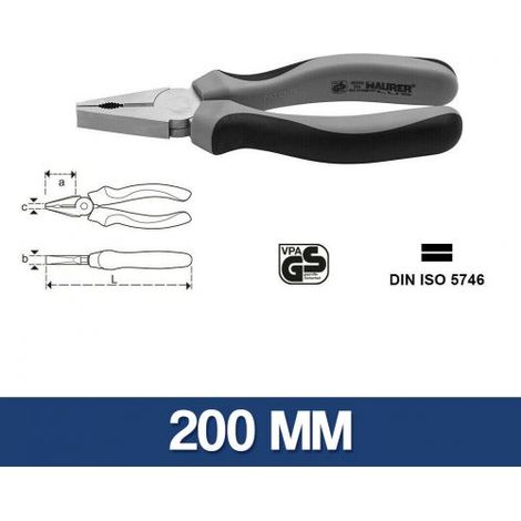 PINZA UNIVERSALE MAURER IN ACCIAIO CROMO VANADIO VARIE MISURE 15080V 200 MM (10894)