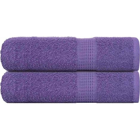 Serviettes de douche FROGN, lot de 2, violettes, 70 x 140 cm, 360 g/m²