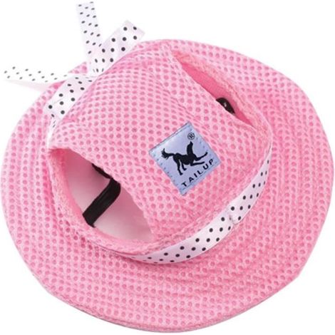 Chapeau De Visière pour Chien, Casquette De Princesse, Chapeau Réglable, Casquette De Soleil Poreuse en Maille,avec Trous d'oreille (1/4)