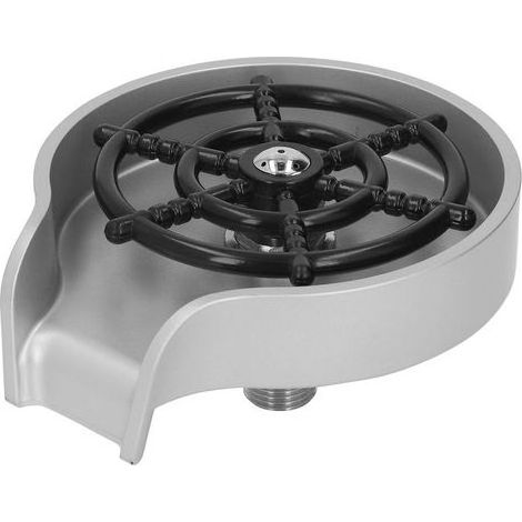 Lave-verres automatique haute pression pour évier de bar, nettoyeur de bouteilles de cuisine en ABS argenté (1/5)