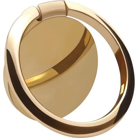 Handyhalterung aus Metall, um 360 Grad drehbarer Ringhalter, magnetische Autohalterung, Gold