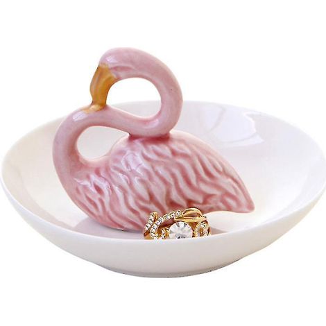 1 pièce Plat à bijoux Flamant rose