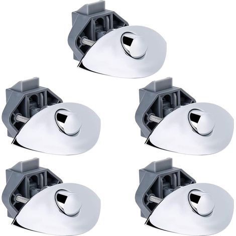 Verrou à bouton-poussoir tournesol sans clé pour armoire, camping-car, caravane, lot de 5 en métal (1/4)