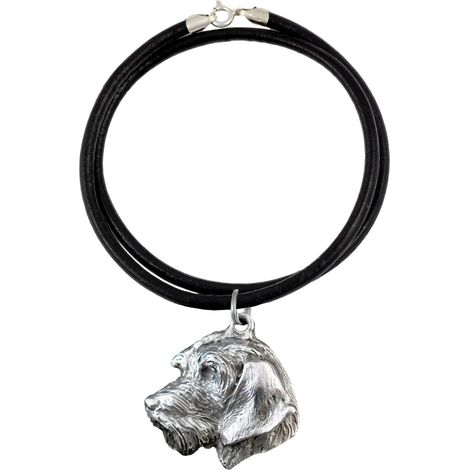 Dachshund II - collar para perros, colgante bañado en plata para amantes de los perros, joyería única de Art-Dog (1/5)