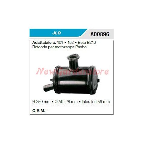 Marmitta silenziatore JLO motozappa PASBO 101 152 beta B210 A00896