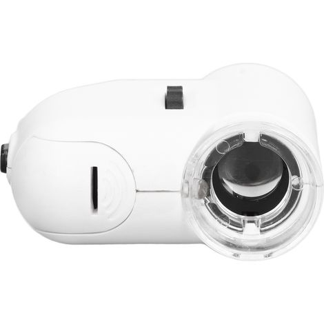 Mini microscope de poche grossissant 55x, lentille optique en acrylique HD et éclairage LED (1/5)