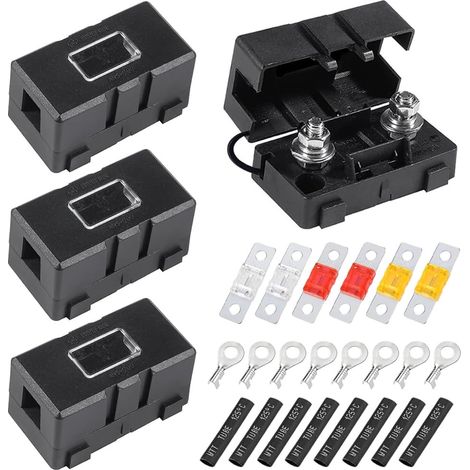 Lot de 4 porte-fusibles Midi ANS avec fusible 40 A, 50 A, 80 A (1/5)