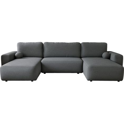 Sofá rinconero TrendyNest Piscor, Coral 80, Función de descanso, Almacenaje, 374x177x94cm, 0