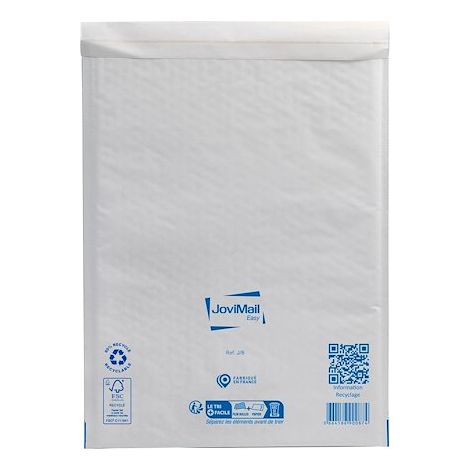 Pochette à bulles d'air kraft blanc 300 x 440 mm - Carton de 50
