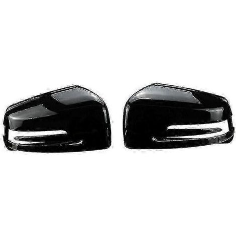 paire de coques de rétroviseurs noirs brillants pour Mercedes-Benz Classe C (W204, W212, W221, CLA, GLA) 2009-2013 (1/5)