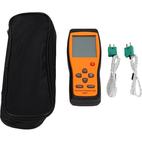 Thermomètre à Thermocouple numérique Type K, testeur tactile à 2 canaux, compteur de température pour unités CVC précises ℃ ℉ (1/5)