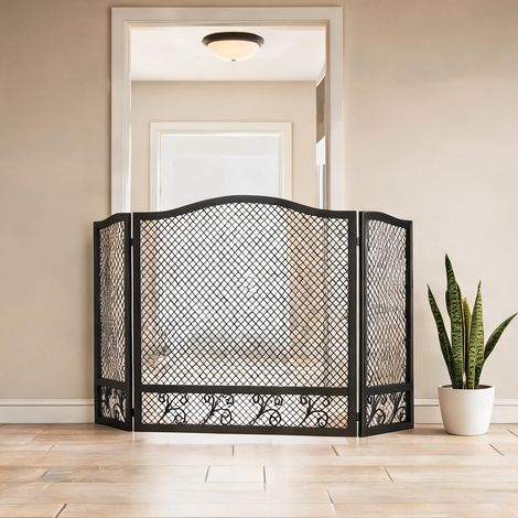Cheminée électrique pliable en métal 107 x 1 x 60 cm (1/5)