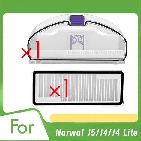 Accessoires et pièces de rechange pour aspirateur robot Narwal J5/J4/J4 Lite (bac à poussière avec 1 filtre) (1/5)