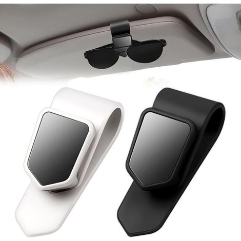 Supporti per occhiali da sole compatibili con le alette parasole dell'auto. Adatto a alette parasole e occhiali di varie dimensioni. (1/4)