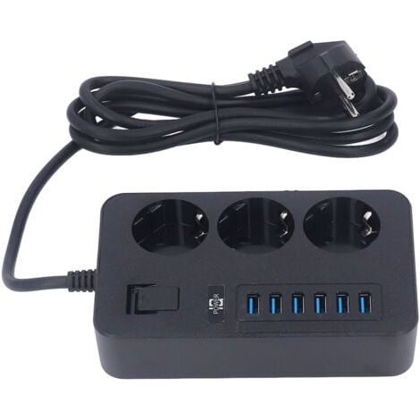 Bande d'Alimentation USB Multifonctionnelle Retardateur de Flamme Bande d'Alimentation Intelligente 110- pour Maison Garage--Trimec (1/5)