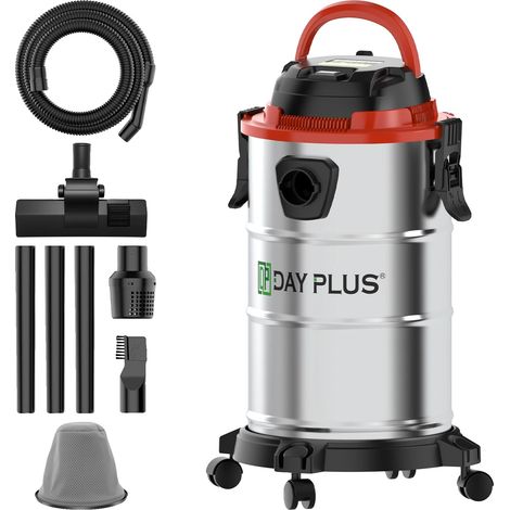 Aspirateur humide et sec, puissance de 1200W, capacité de 20L, Gris Clair, UE (1/2)