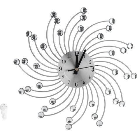 Wanduhr aus Schmiedeeisen, Metallwanduhr fürs Wohnzimmer (1/4)