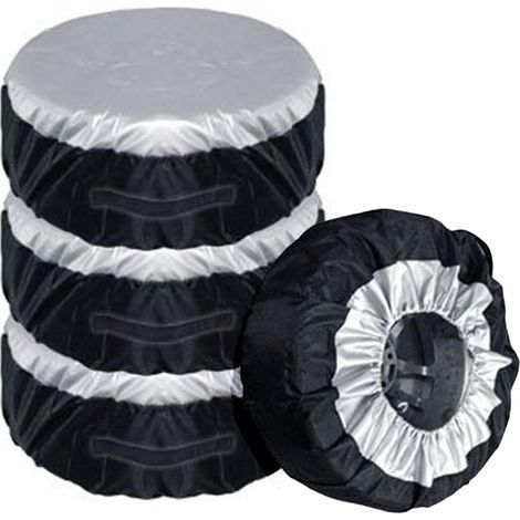 4 Pièces Housse de Pneu pour Pneus de 13-19 Pouces, étui Housse de Roue de Secours de Voiture Sac de Rangement Sac de Transport Pneu en Polyester pour Housses de Protection de Roue Voiture 4 Saisons (1/5)