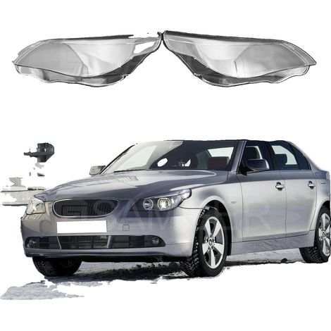 Verre de phare, polycarbonate, verre gauche OE 63127160193, verre droit OE 63127160194, compatible avec E60 E61 525i 530i 540i 550i, années modèles 2004-2007 (1/5)