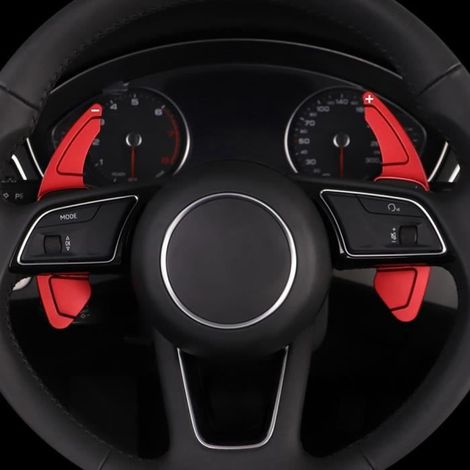 2pcs volant palette changement vitesse roue pagaie Audi A3 A4L A5 A6 A7 A8 en alliage d'aluminium (1/4)
