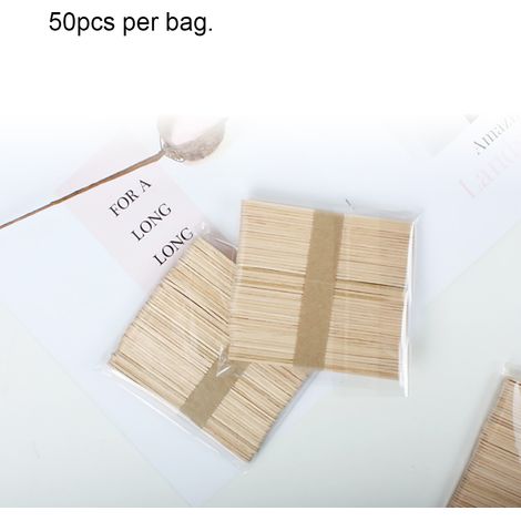 50 Applicateurs en Bois pour Épilation Cire Visage, Spatules Professionnelles Soins Spa et Esthétique (1/5)