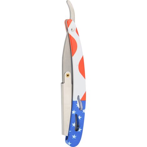 Porte-rasoir de barbier en acier inoxydable pour rasage et taille des sourcils, support pour rasoir manuel à lame droite (1/5)