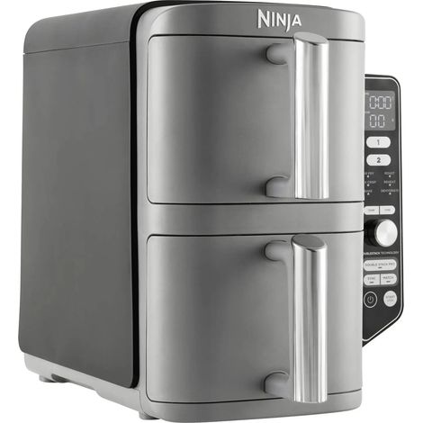 [GEBRAUCHT] B-Ware Ninja Heißluft Fritteuse Airfryer Doppelkammer Schwarz 9.5 Liter Für 8 Personen