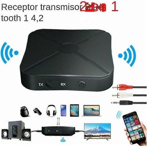 Adaptateur audio Bluetooth 4.2 sans fil RCA 3,5 mm AUX pour haut-parleur, TV, kit voiture, PC (1/5)