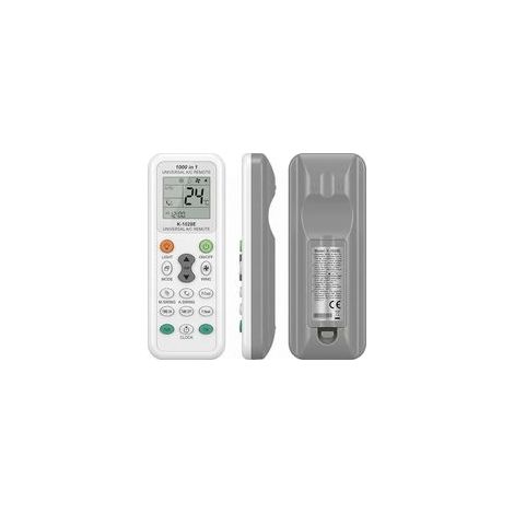 Universelle Fernbedienung für Klimaanlage K-1028E, 1000-in-1-LCD-Universalfernbedienung, kompatibel mit LG, Samsung, Daikin, Gree, Midea, Haier und Toshiba, Klimaanlagenersatz mit Schnellkühlung (1/5)
