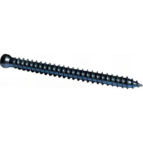 Vis béton d'ancrage tête réduite T30 7.5 x 122 mm Zinguée - Boite de 100 pcs - Fixtout VBER7512202B