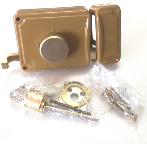 Facchinetti serratura corta a spingere destra 60mm con pomolo e cilindro staccato a 2 mandate (1/4)