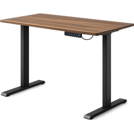 Mesa estudio STAND-120 elevable y motorizada acabado nogal/negro, 70/118cm(alto) 120cm(ancho) 60cm(fondo) (1/2)