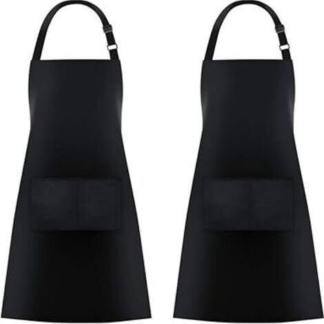 2er-Pack Küchenschürzen mit 2 Taschen für Damen und Herren (1/5)