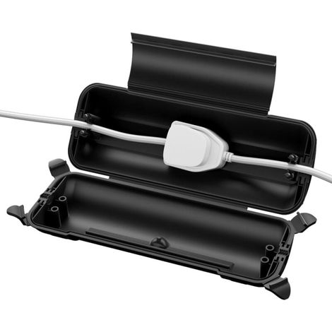 Waterproof outdoor junction box (IP44), weatherproof cover for electrical extension cords, safety sealing enclosure to protect Christmas decorations, LED light strips, E MUMU (1/4)