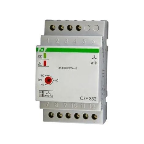 Phasenausfallsensor mit Kontaktüberwachung der Schützkontakte CZF-332: 1P getrennt, I=10A, 3 Module