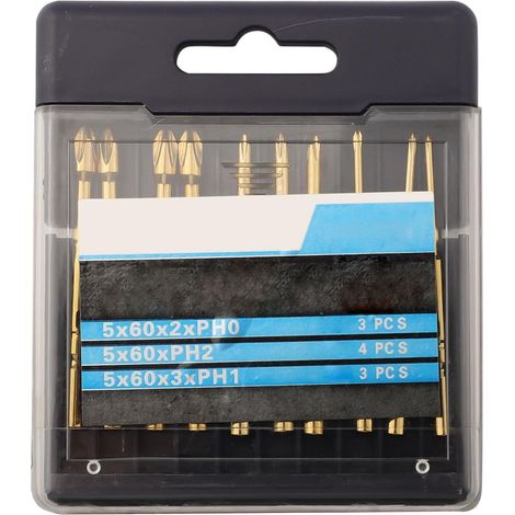 PH1 PH0 Lot d embouts de tournevis magn tiques tige 5 mm (1/5)