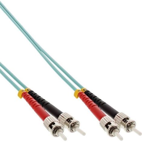 Câble Fibre Optique Duplex - Connecteur ST/ST - Fibre 50/125 µm OM3 - Longueur 0,5 m