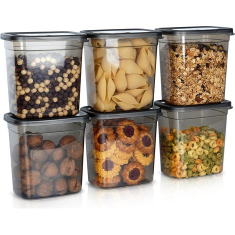 Contenitori per prodotti sfusi con coperchio 1,85 l 6 pezzi. (1/5)