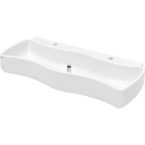 KWC AR Waschrinne, WASHINO, MIRANIT,  1100x207x450 mm, 2 Waschplätze