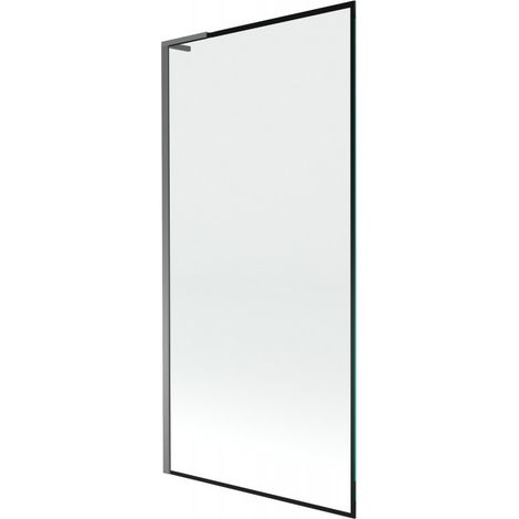 Mexen Next L paravento vasca da bagno a 1 anta 90 x 150 cm, cornice nera, metallo pistola - 895-090-000-03-70-95 (1/5)