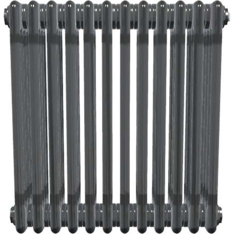 Bircham - Bare Metal Lacquer 4 Column Radiator H600mm  x W564mm